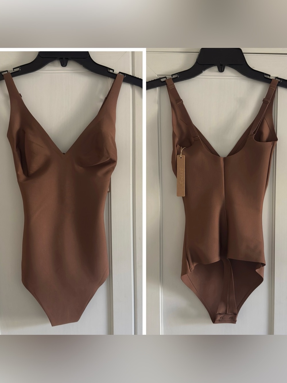 Skims Body Core Sculpt Plunge Thong Bodysuit in Jasper Size Small